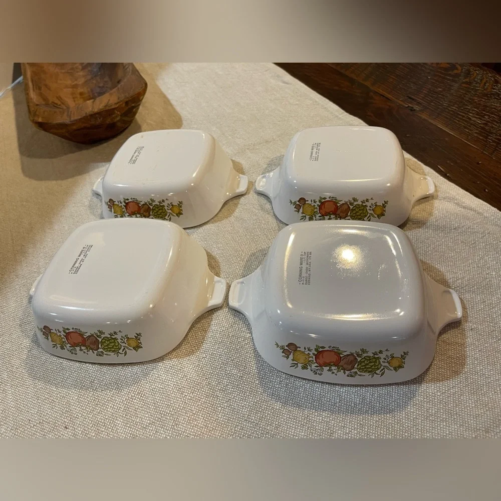 Corning Ware Spice of Life P-41-B Petite Pan Casserole Dishes Set of Four